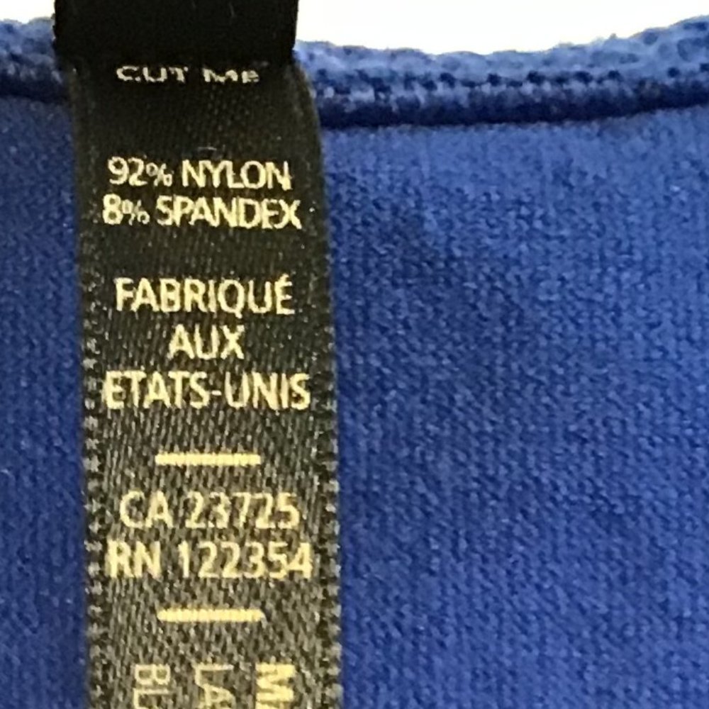 ARITZIA T. Babaton Second Skin Cobalt Blue Racerback Stretch Tank Top - Picture 4 of 6